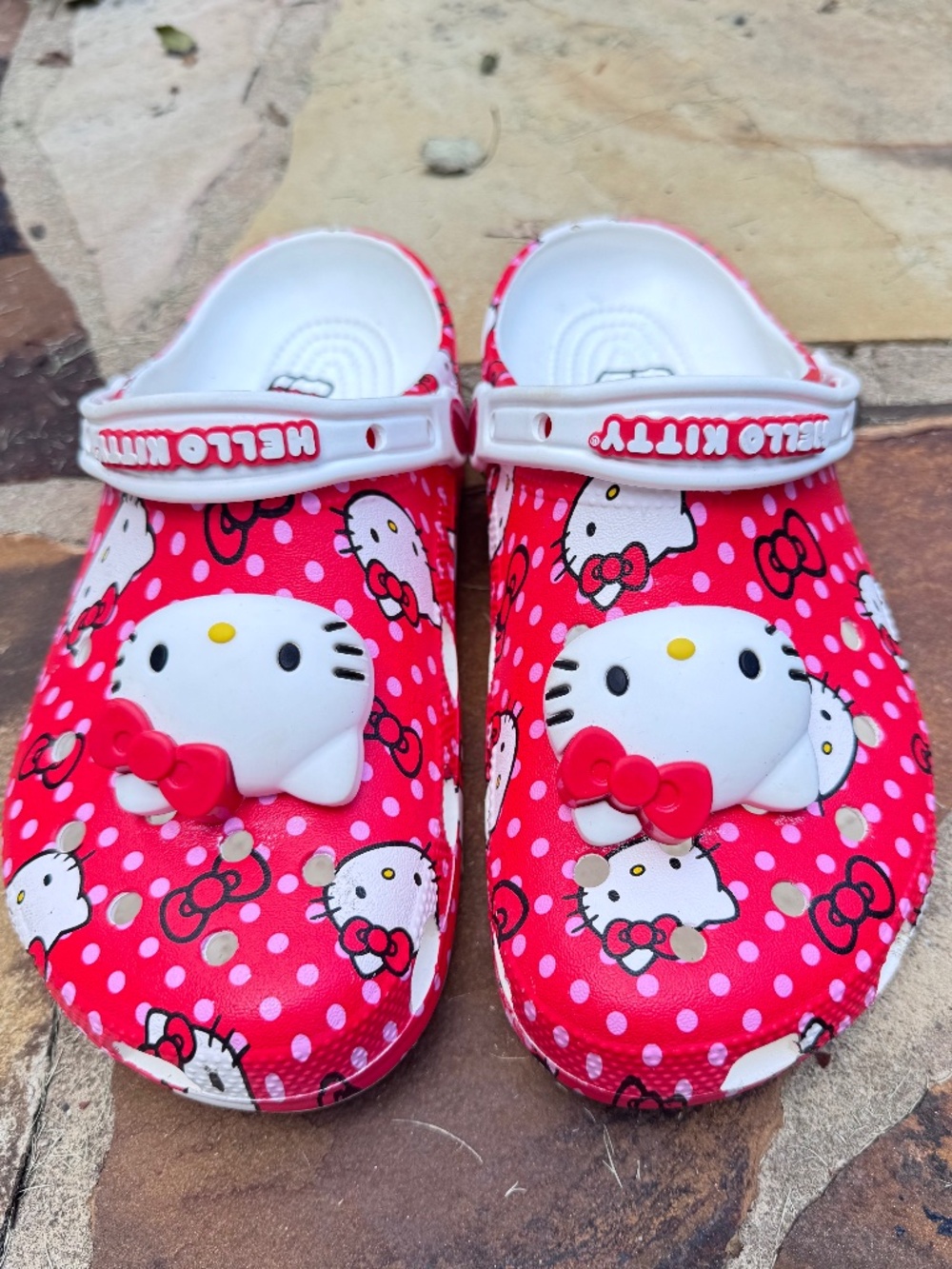 Hello Kitty x Crocs Red Polka Dot Classic Clogs M8/W10